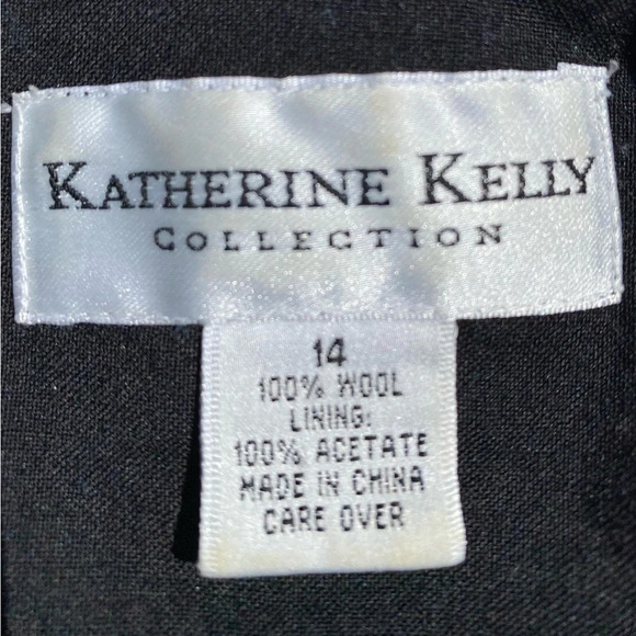 KATHERINE KELLY COLLECTION Wool double breasted long sleeve 2 pockets size 14 - Picture 4 of 7